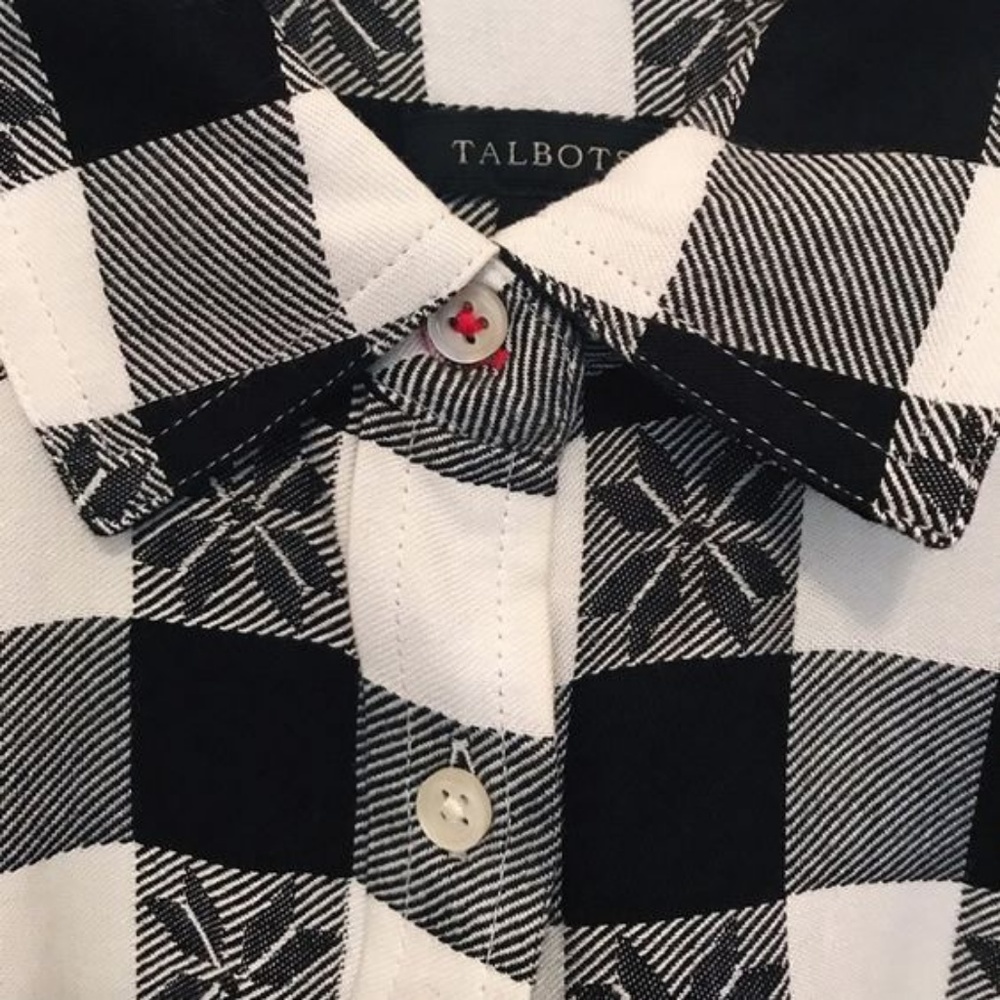 [Talbots] Buffalo Check Snowflake Button - image 4